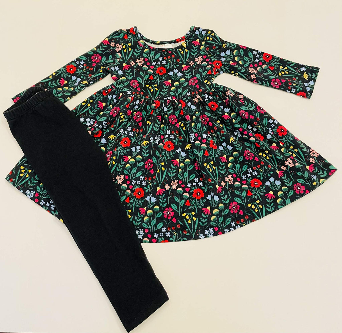 #54 - Girls 2T Hanna Andersson Flower Dress + Pants