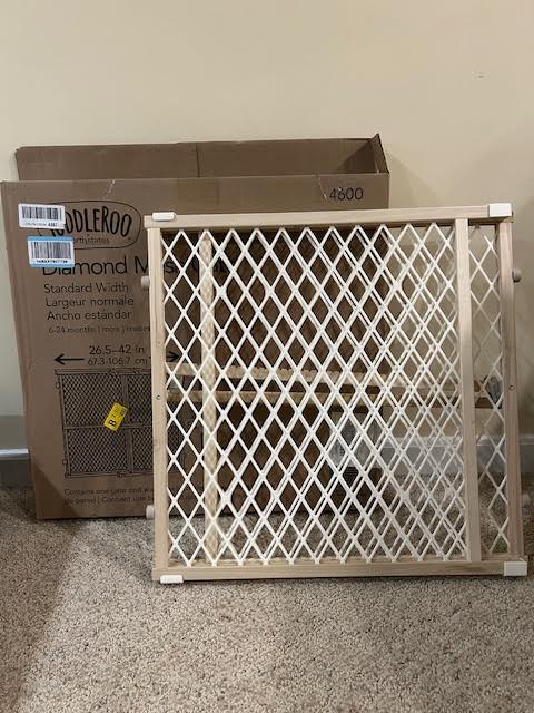 Seller 128 - Toddleroo Wooden Baby Gate - New in Box!