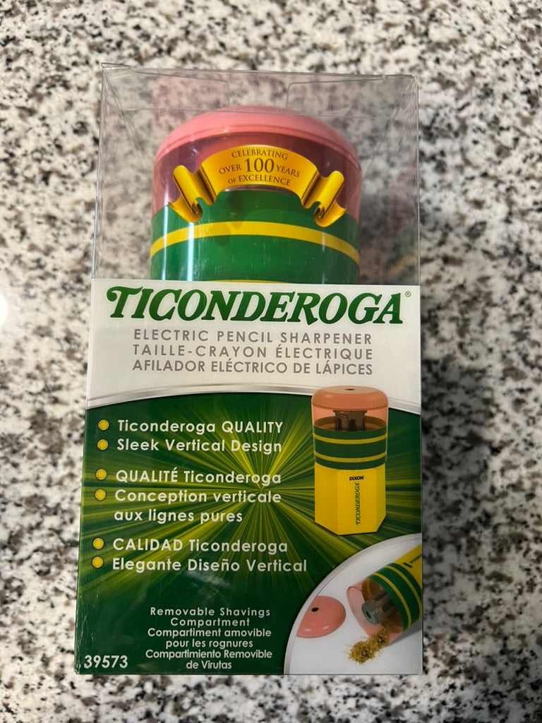 Seller #76 - Ticonderoga Electric Pencil Shaped Sharpener School Classroom Teacher NEW IN BOX