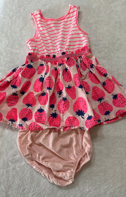 Girls 18 months Cat and Jack strawberry dress