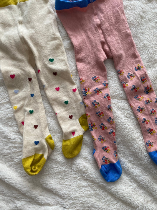 Boden girls 3-6 mo tights bundle of 2