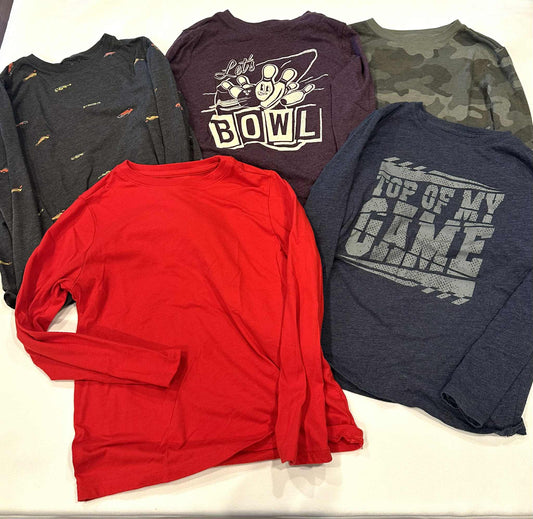 #149 Boys 8/Medium Cat and Jack Long Sleeve Shirt Bundle