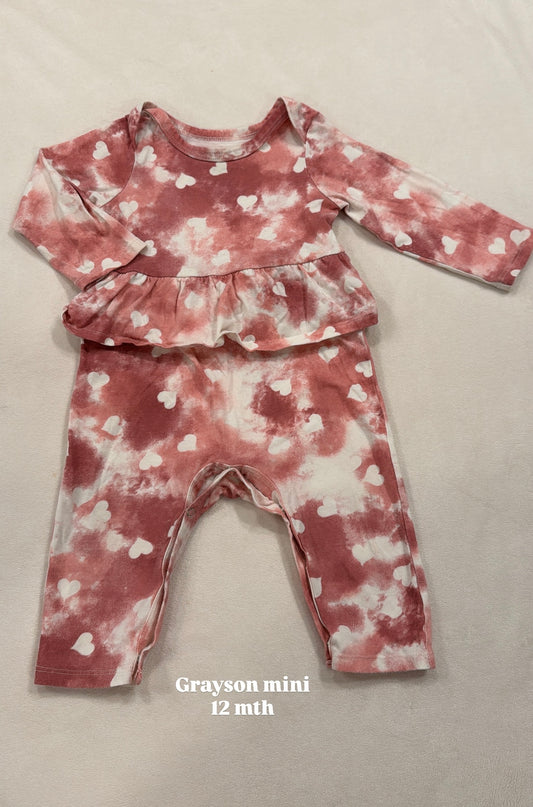 #145 Grayson mini jumpsuit Girls 12 mth EUC
