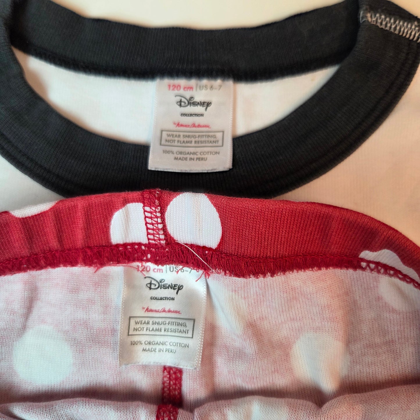 #112 - Hanna Andersson Minnie Mouse Pajamas, Size 120 (6-7), VGUC