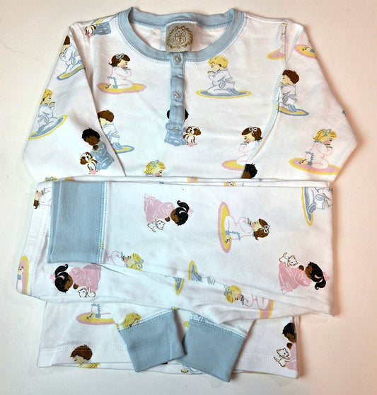 #112 - The Beaufort Bonnet Company Patience and Prayers Two Piece Pajamas, Size 7, EUC