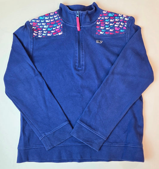 #112 - Vineyard Vines Royal Blue Whale Logo Shep Shirt, Size Sm (7-8), VGUC