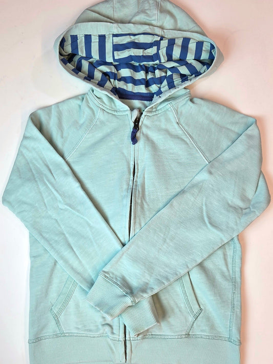#112 - Mini Boden Garment Dye Zip Up Hoodie in Pistachio, Size 9-10Y, EUC