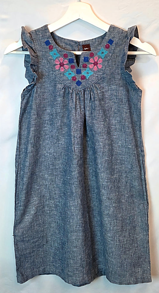 #112 - Tea Chambray Dress, Size 10, EUC