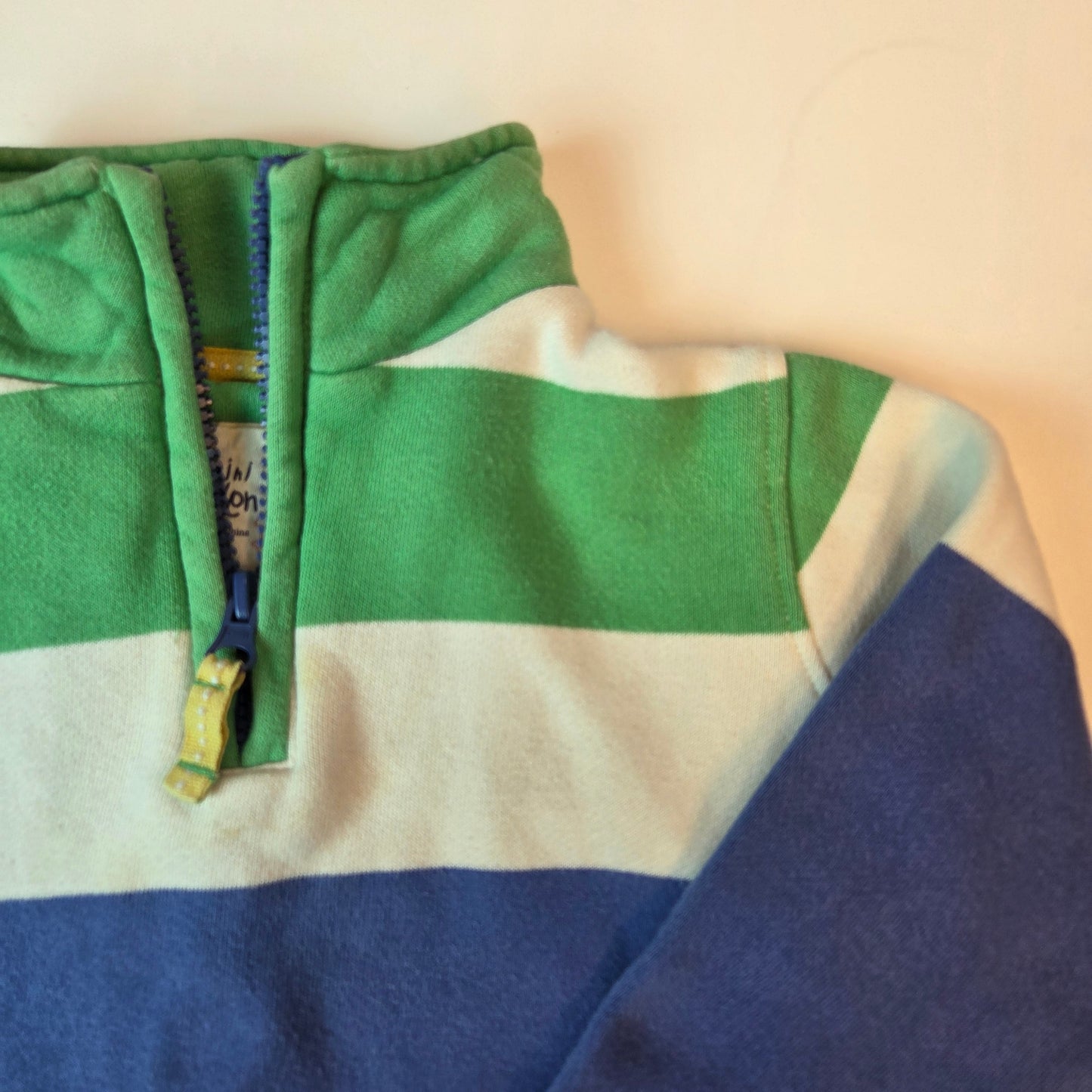 #112 - Mini Boden Quarter Zip Sweatshirt, Size 4-5y, GUC