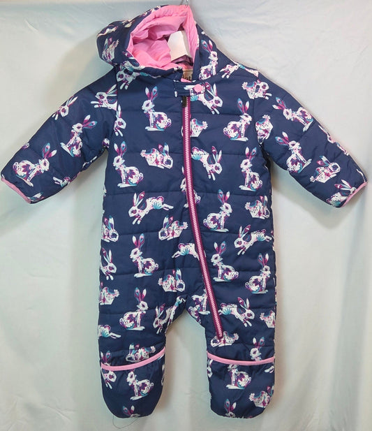 #112 - Hatley Snow Suit with Bunny Pattetn, Size 12-18m, EUC