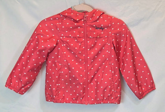 #112 - Carters Pink Nylon Jacket, Size 24m, GUC
