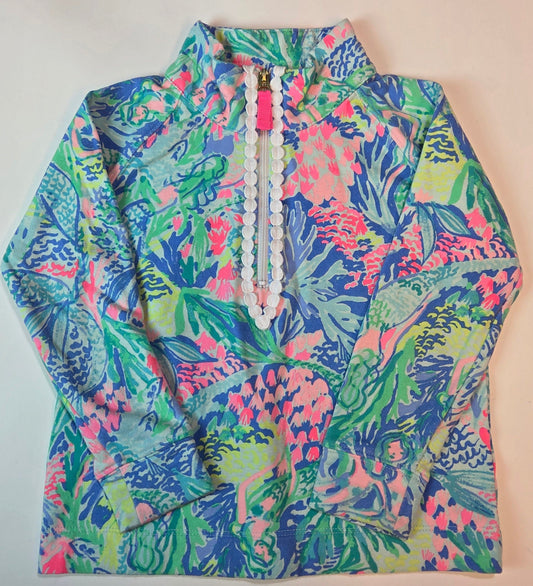 #112 - Lilly Pulitzer Quarter Zip Sweatshirt, Size XS 2-3, EUC