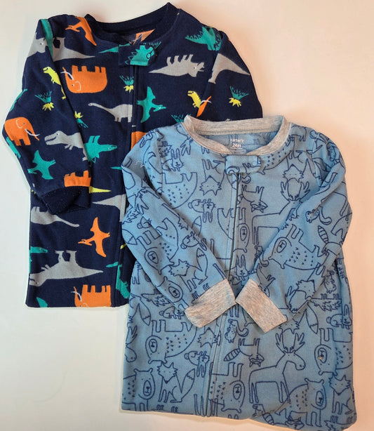 #112 - Set of 2 fleece PJS, Size 24M, VGUC