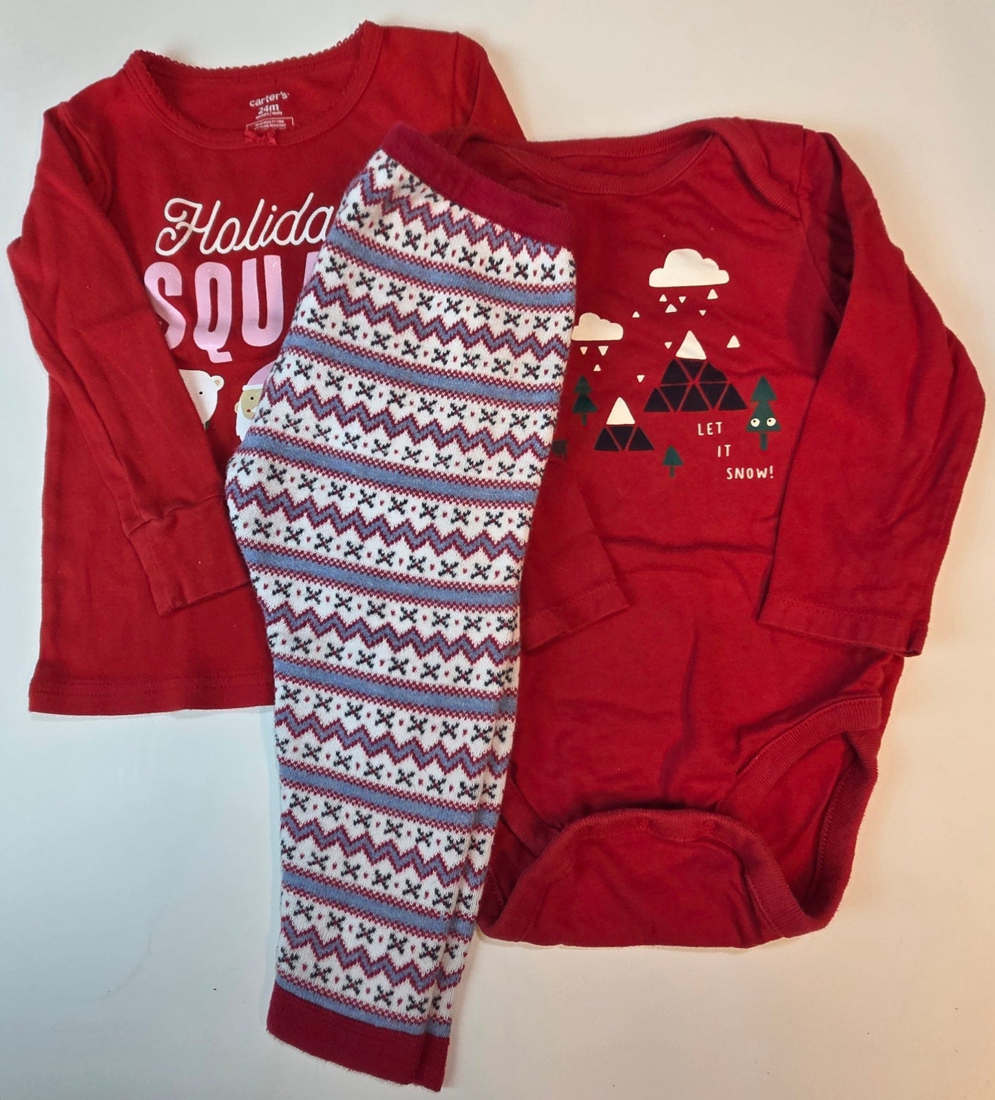 #112 - Set of three Holiday items, Size 24M, VGUC