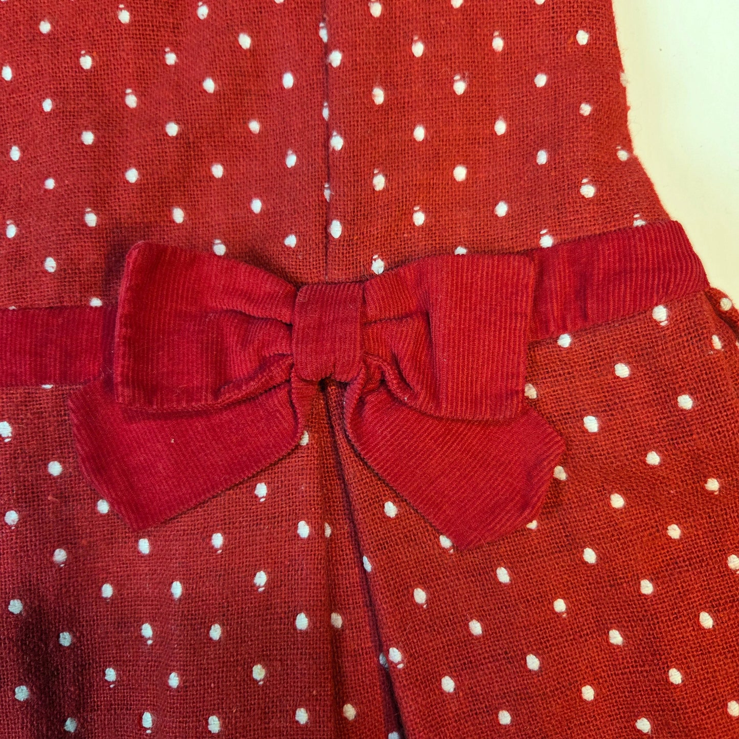 #112 - Bella Bliss Red with White Polka Dot Dress, Size 3, VGUC