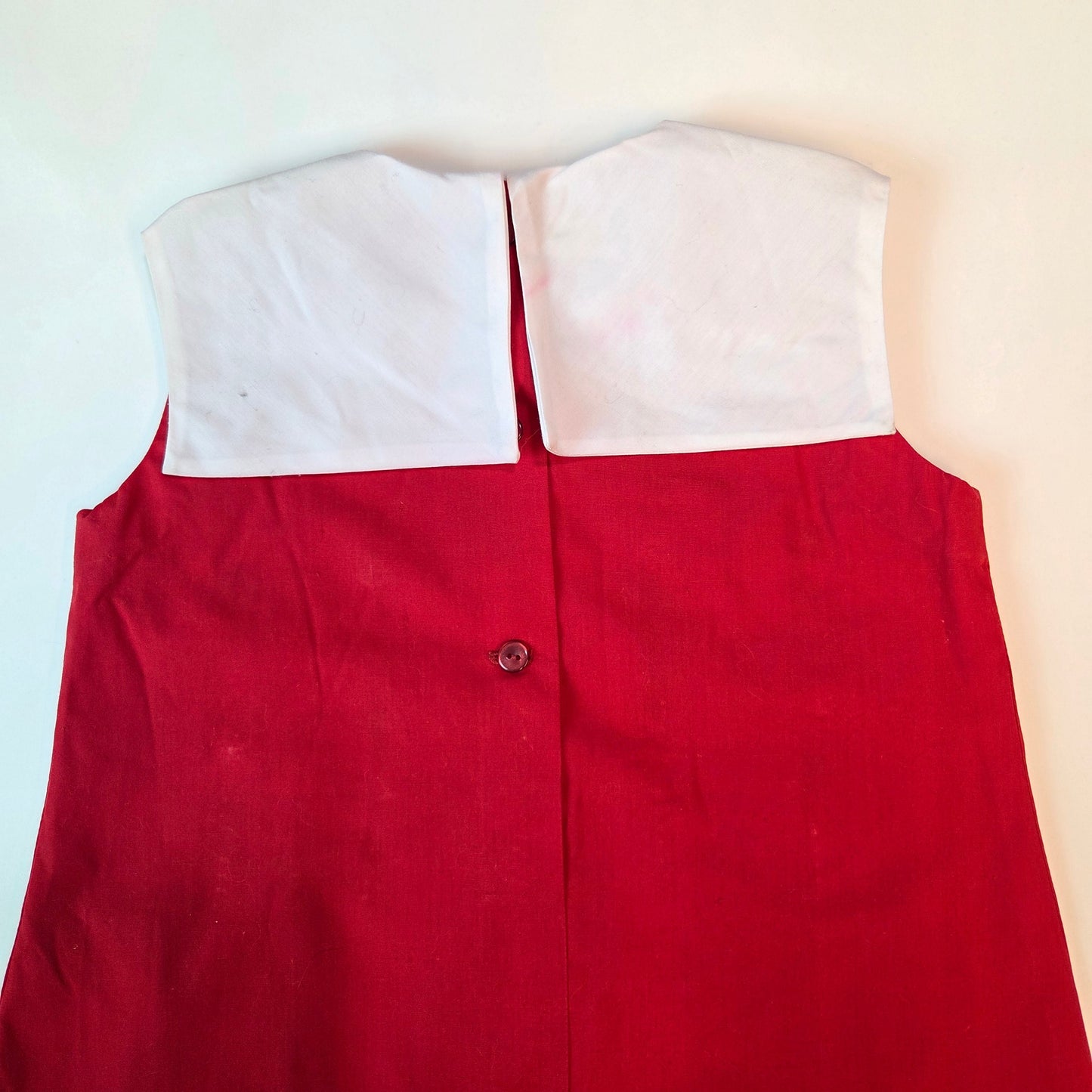 #112 -  Vintage (Brand Sweetie's) Red Pleated Dress with floral embroidery, Size 3, VGUC