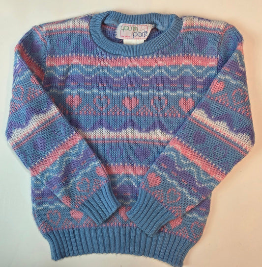 #112 -  Vintage Youth Park Sweater with Fair Aisle patter, Size 4. VGUC