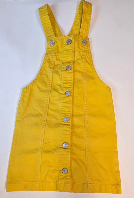 #112 - Gap Yellow Overall Dress, Girls Size S, EUC