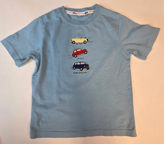 #112 - Janie and Jack Blue T-shirt, Boys Size 4t, EUC