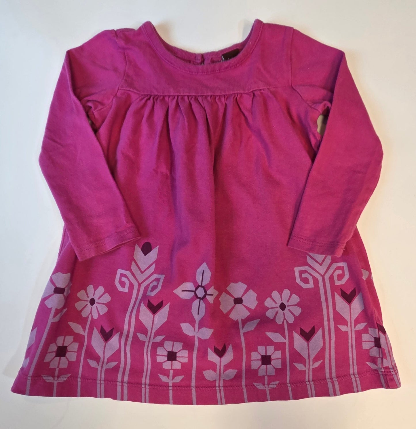 #112 - tea Pink Long Sleeve Dress, Size 18-24m, GUC
