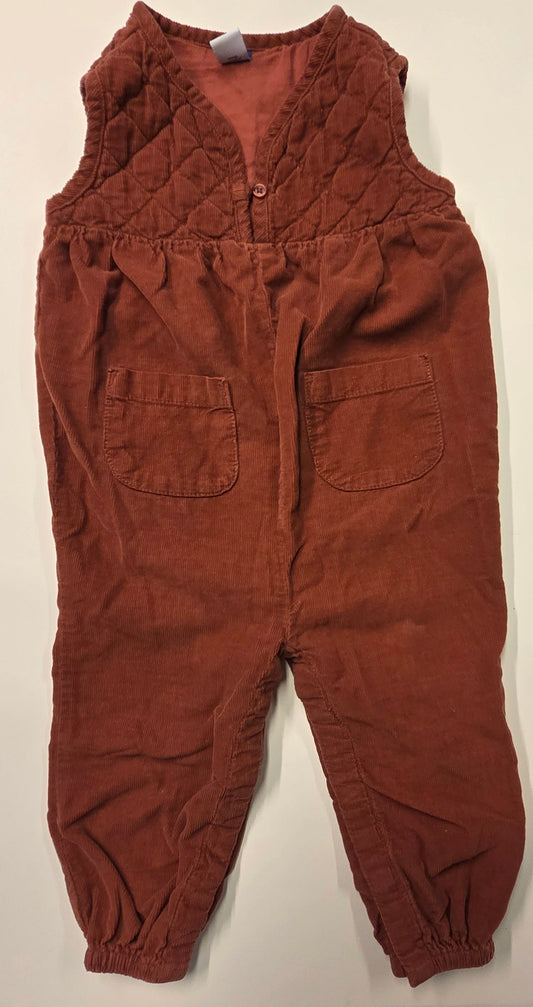 #112 - Old Navy Burnt Orange Romper,  Girls Size 24m, EUC