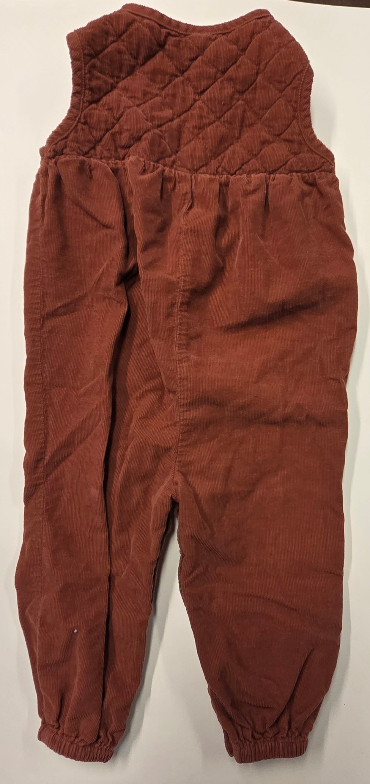 #112 - Old Navy Burnt Orange Romper,  Girls Size 24m, EUC