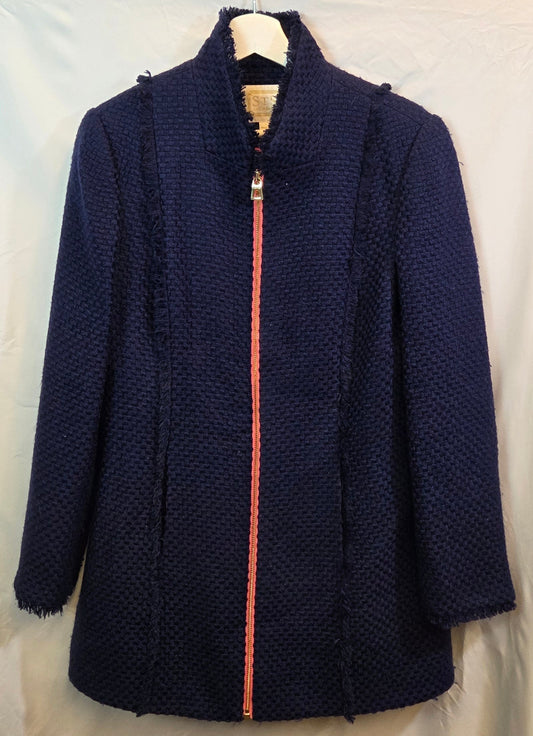 #112 -  Sail to Stable Navy Blue Coat, Women's Size Sm, EUC
