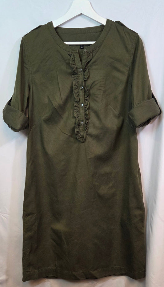 #112 - Talbots Olive Green Dress, Women's Size 10, VGUC