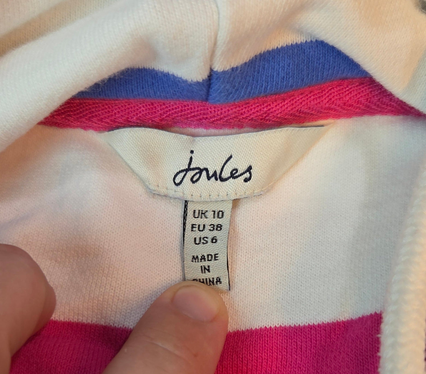 #112 -  Joules Striped Sweatshirt, Women's Size M, EUC