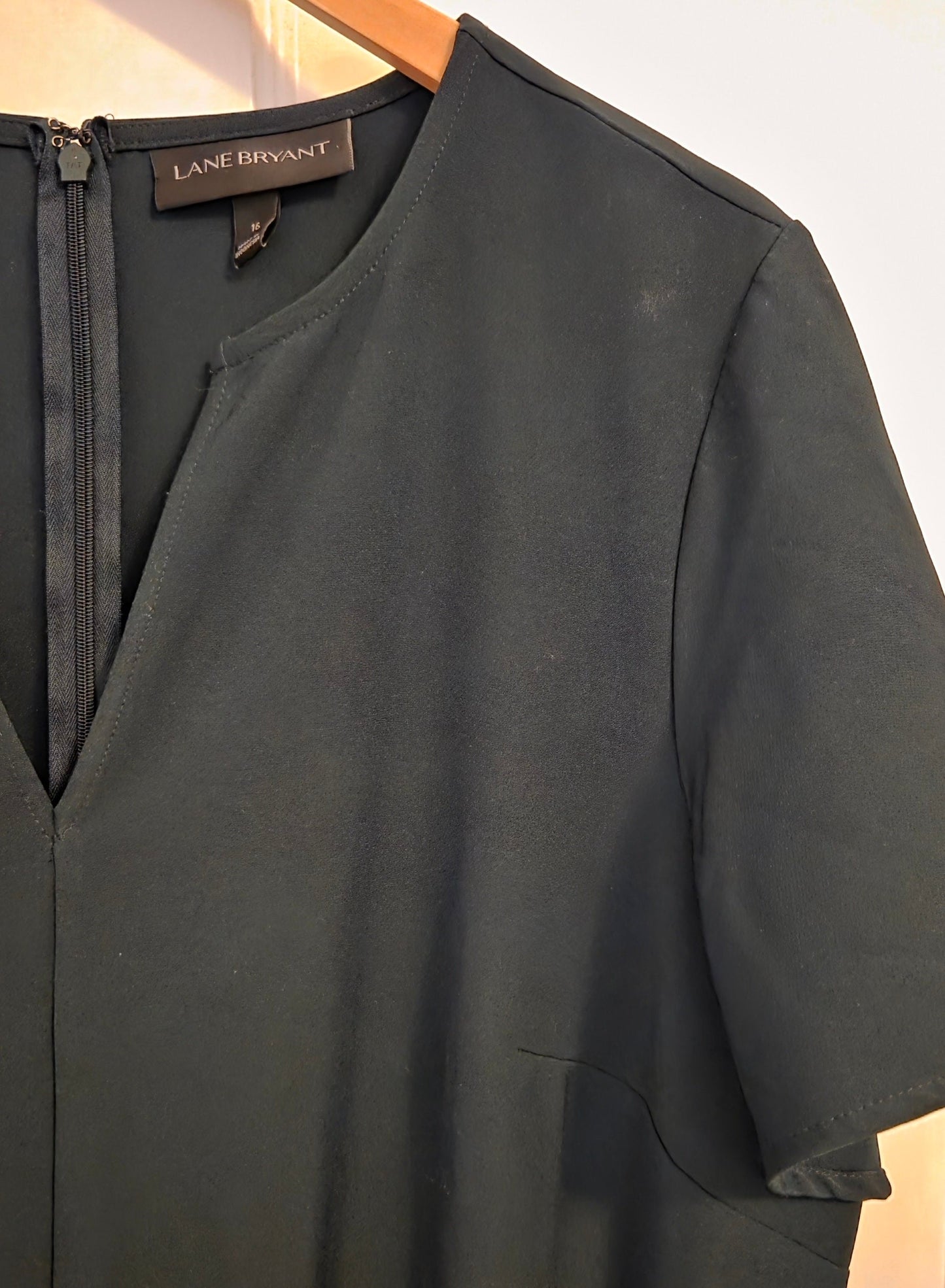 #112 - Lane Bryant Dark Green Jumpsuit, Women's Size 16, EUC