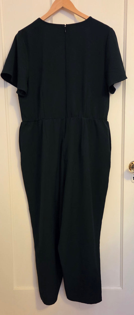 #112 - Lane Bryant Dark Green Jumpsuit, Women's Size 16, EUC