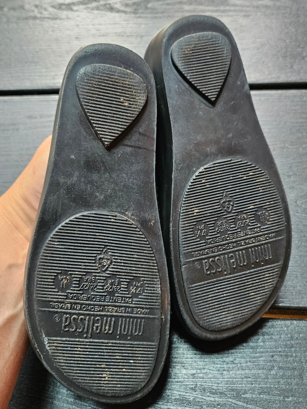 #109. Girls size 11. VGUC. Mickey & Minnie Mouse Mini Melissa