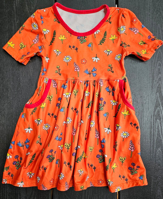 #109. Girls 4T. VGUC. Boutique swing dress w/ pockets