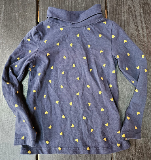 #109. Girls 18-24m. VGUC. H&M navy long sleeve shirt with gold hearts ❤️