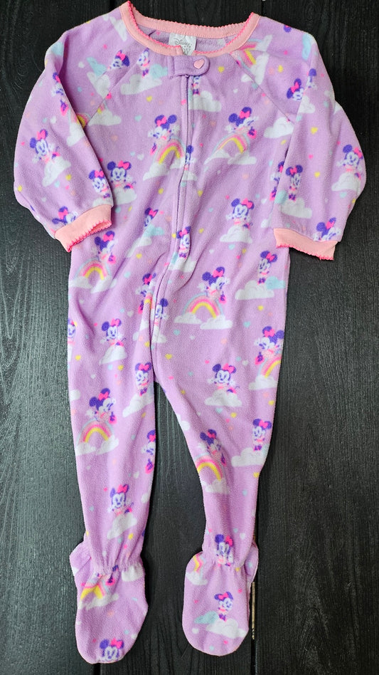 #109. Girls 18-24 Months. EUC. Disney Minnie Mouse fleece onesie.