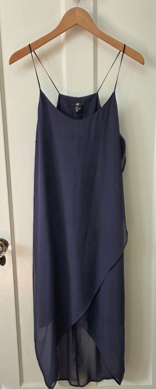#112 - H&M Navy Blue Sleeveless Dress, Size 14, VGUC