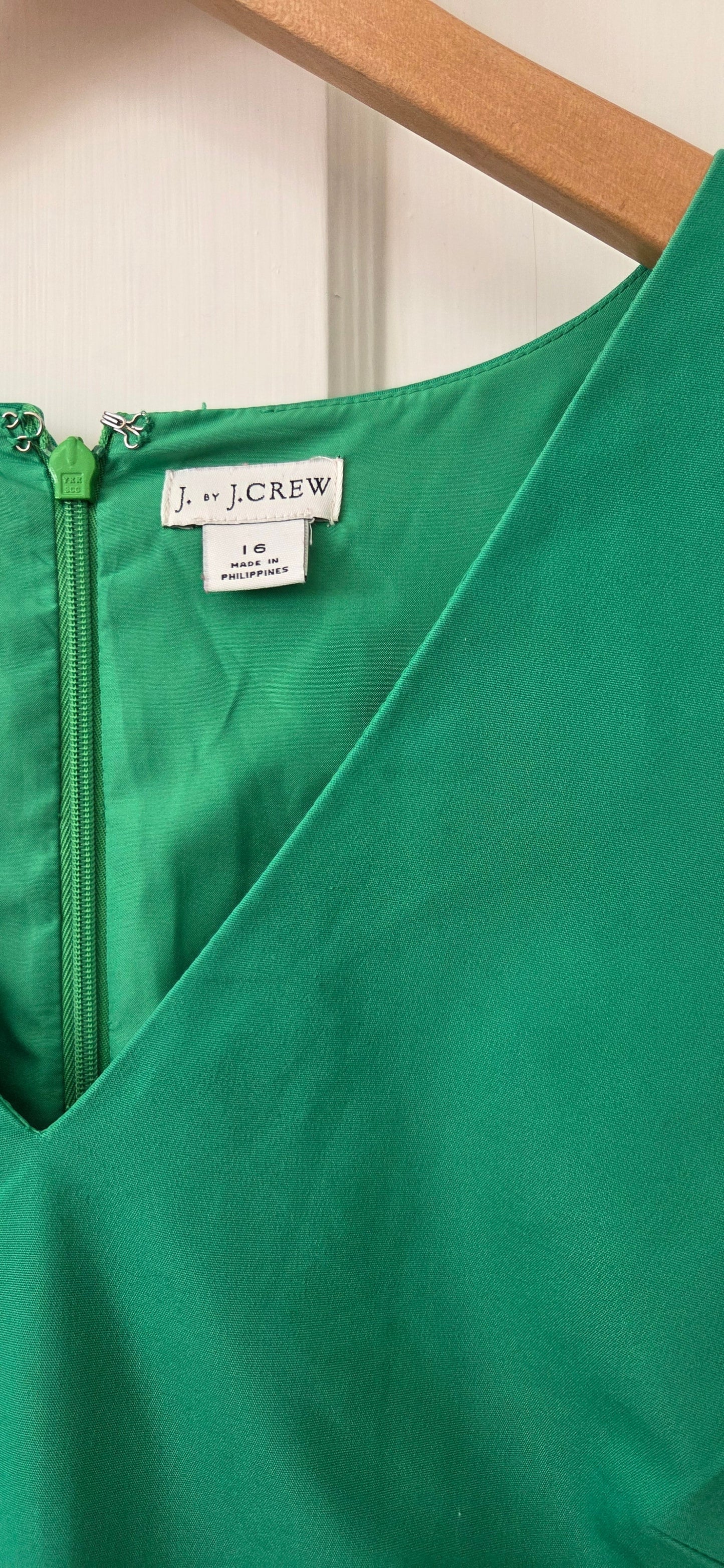 #112 - J. by J.Crew Green Dress, Womens Size 16, VGUC