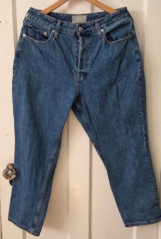 #112 - Everlane Straight Leg Jeans, Women's Size 32 Ankle, EUC