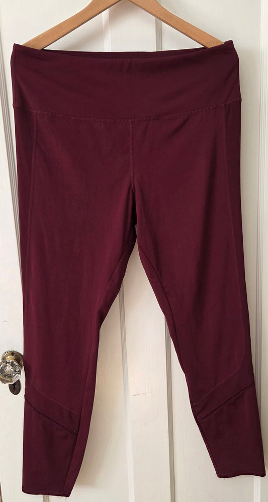 #112 - Tangerine Maroon Leggings, Women's Size XXL, EUC