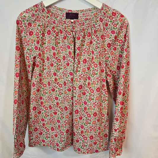 #112 - J.Crew Liberty Floral Blouse, Women's Size 12, EUC