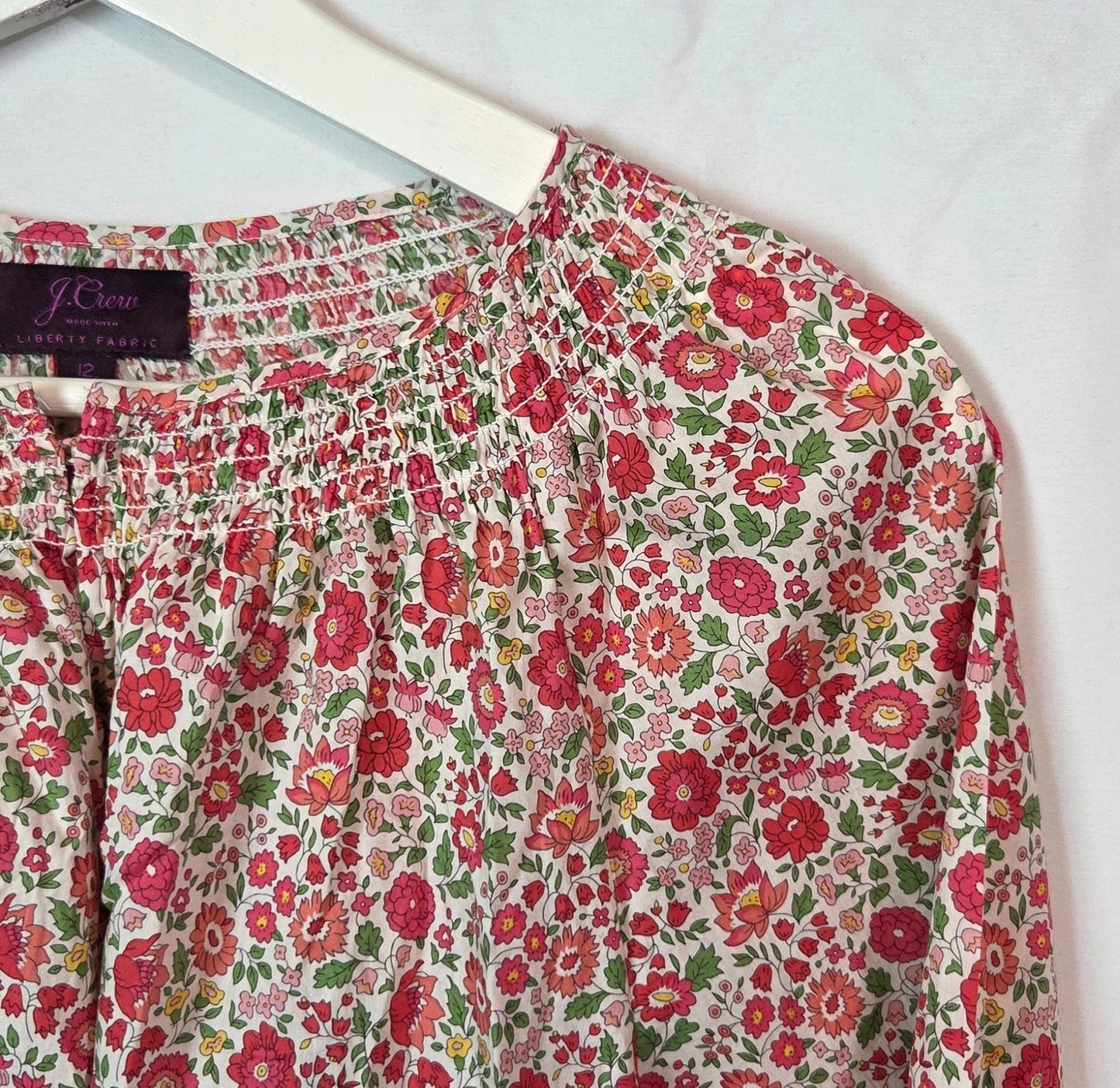 #112 - J.Crew Liberty Floral Blouse, Women's Size 12, EUC
