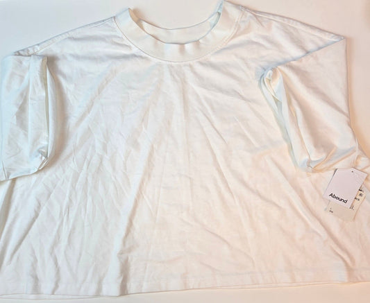 #112 - Abound White Crop Top, Women's Size L, NWT