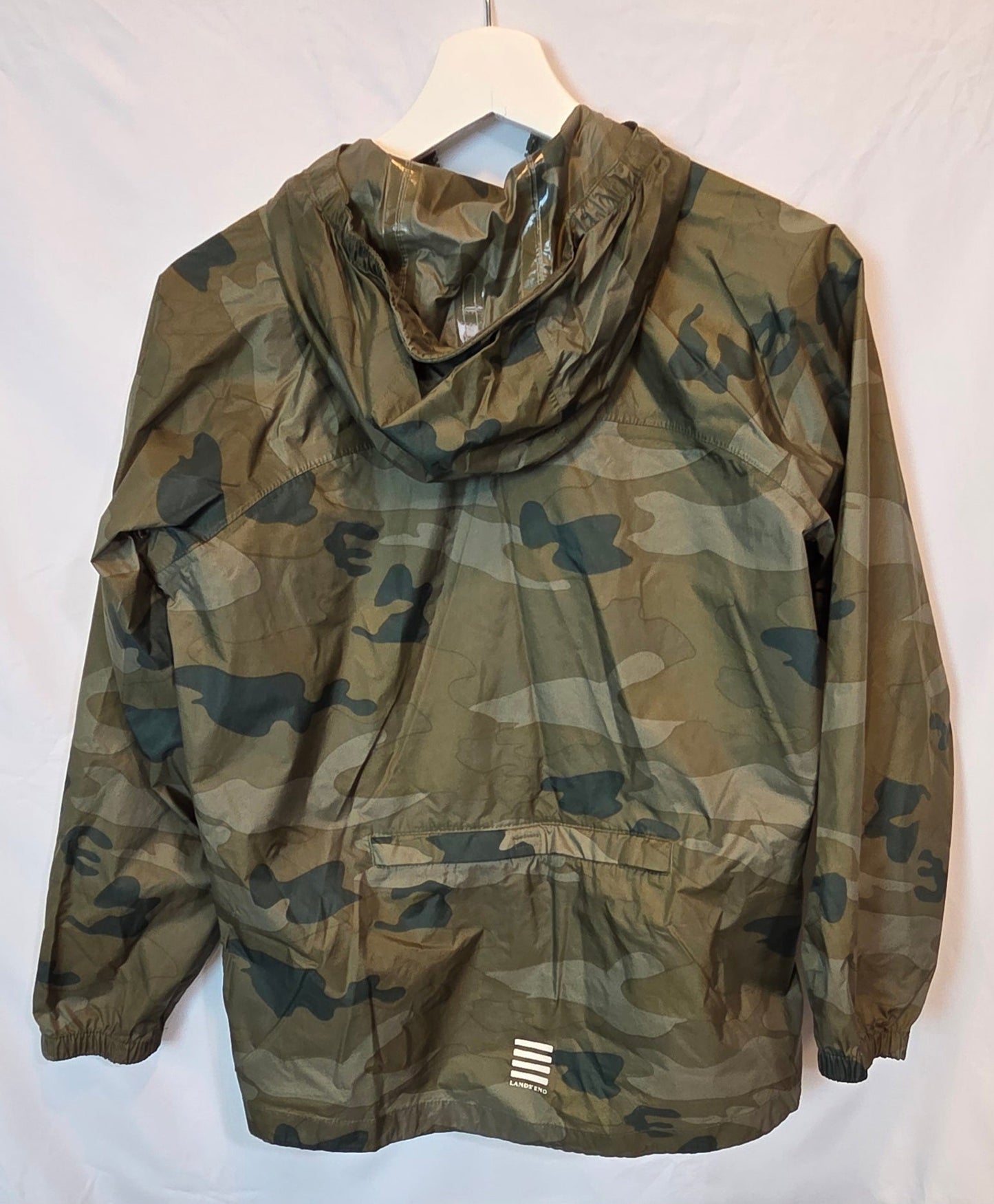 #112 - Lands Ends Kids Raincoat, Size M (10-12), EUC