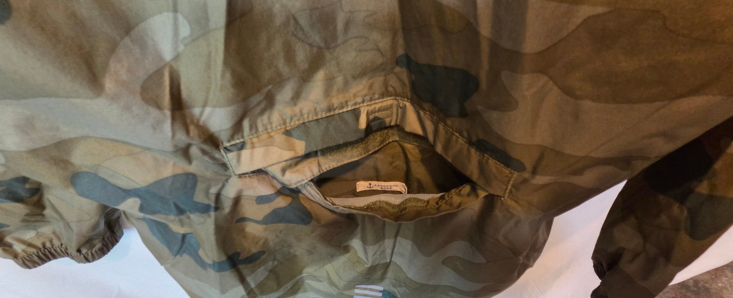 #112 - Lands Ends Kids Raincoat, Size M (10-12), EUC