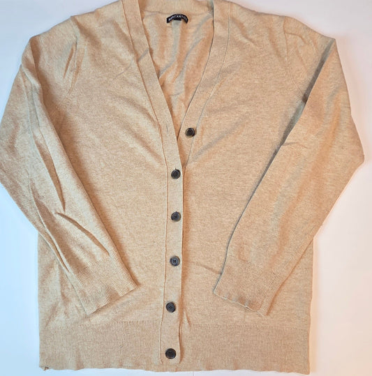 #112 - J.Crew Merchantile Tan Wool Sweater, Womens Size L, VGUC