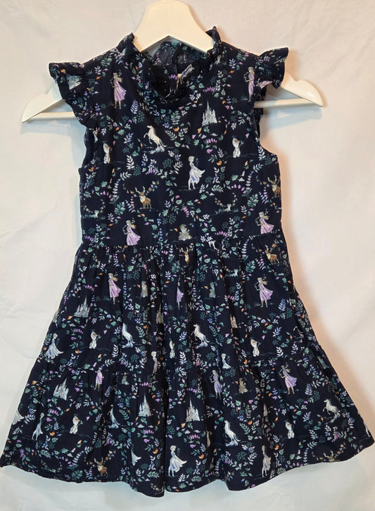 #112 -  Janie and Jack x Disney Frozen Dress, Girls Size 7, EUC