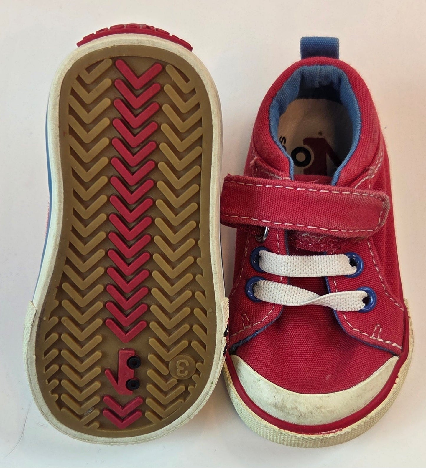 #112 - See Kai Run Red Sneakers, Toddler Size 3c, GUC