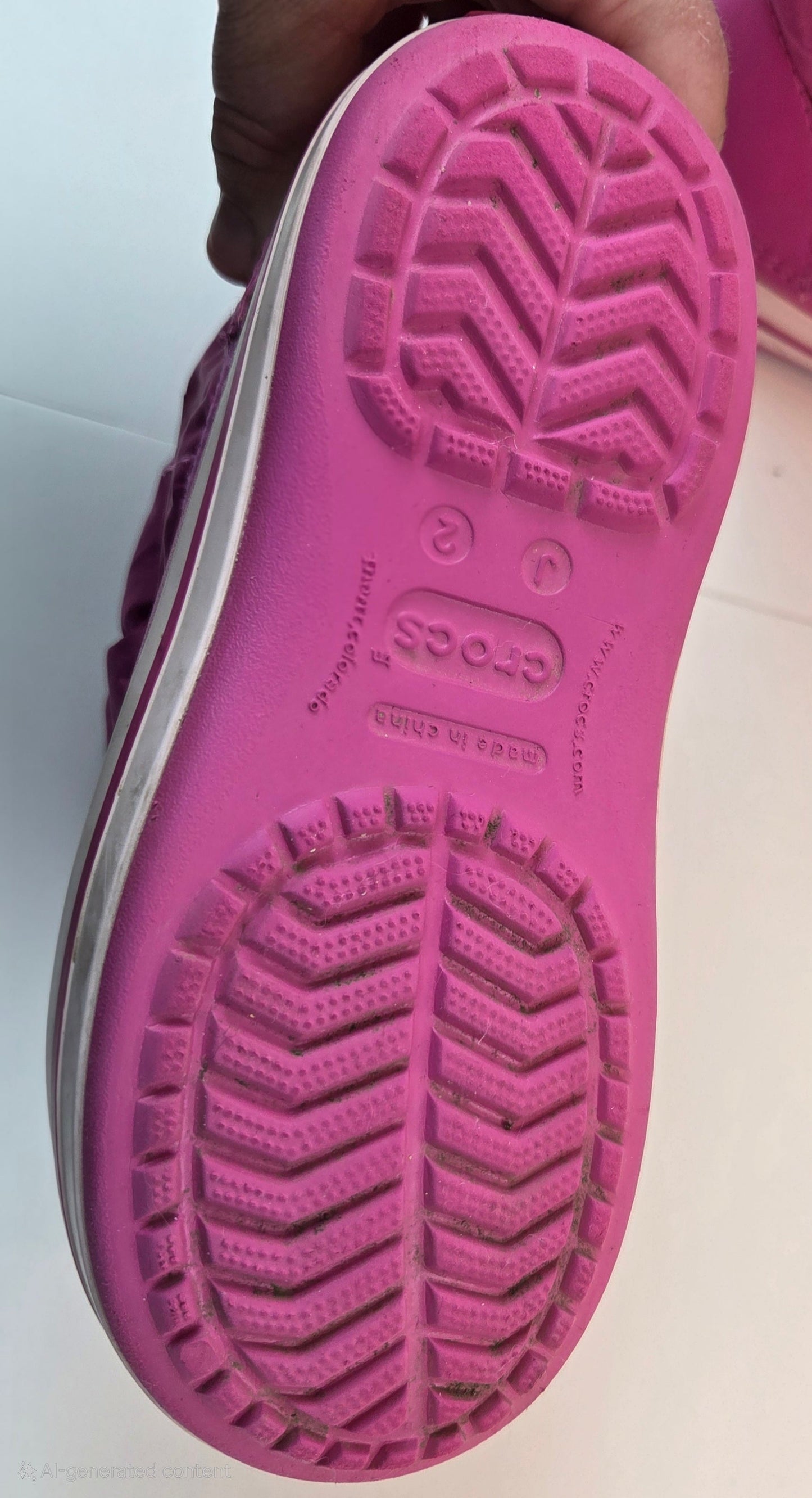 #112 - Crocs Winter Puff Lined Quilted Snow Boots, Size J2, VGUC