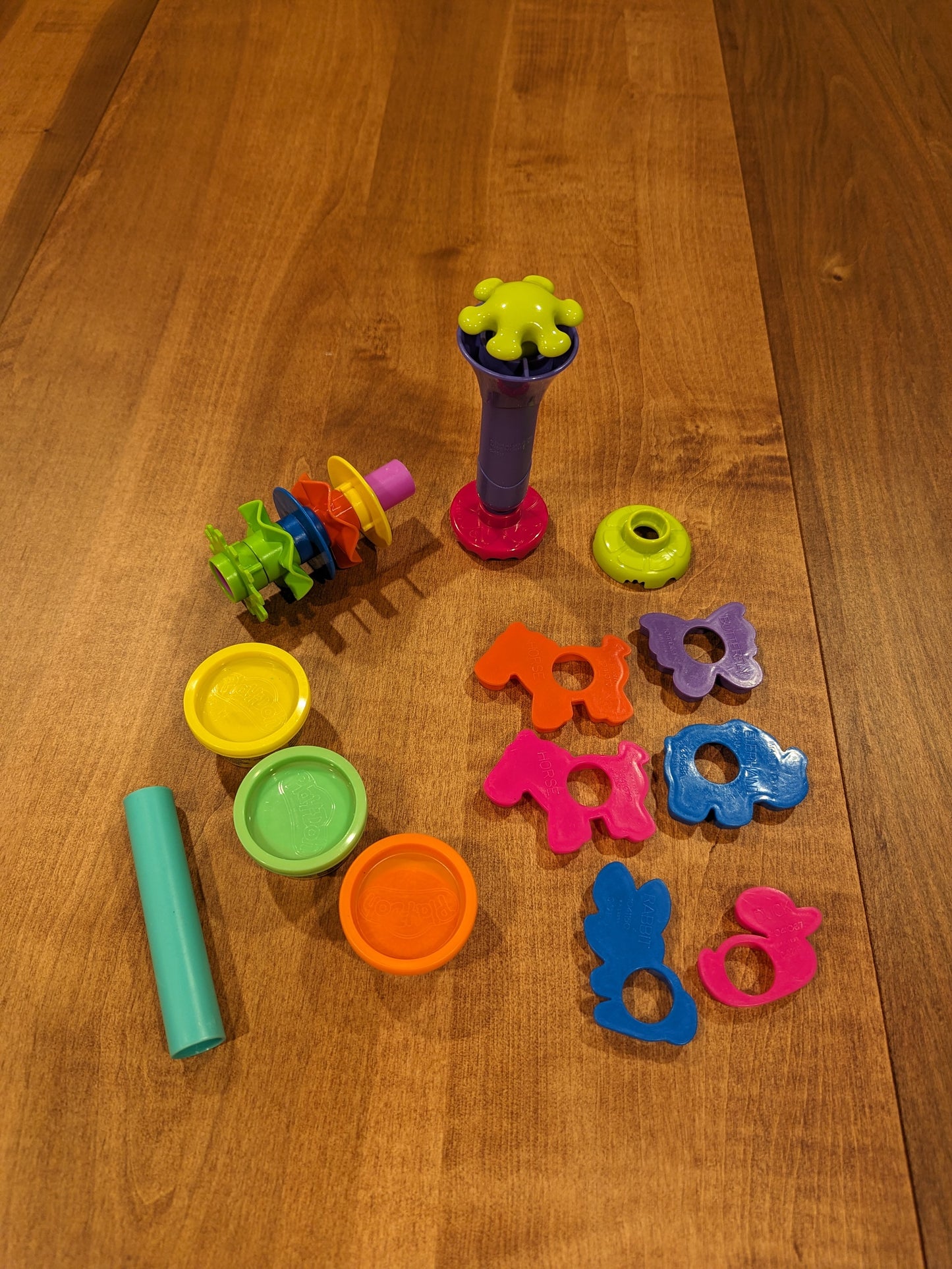 Playdoh shape cutters and rollers