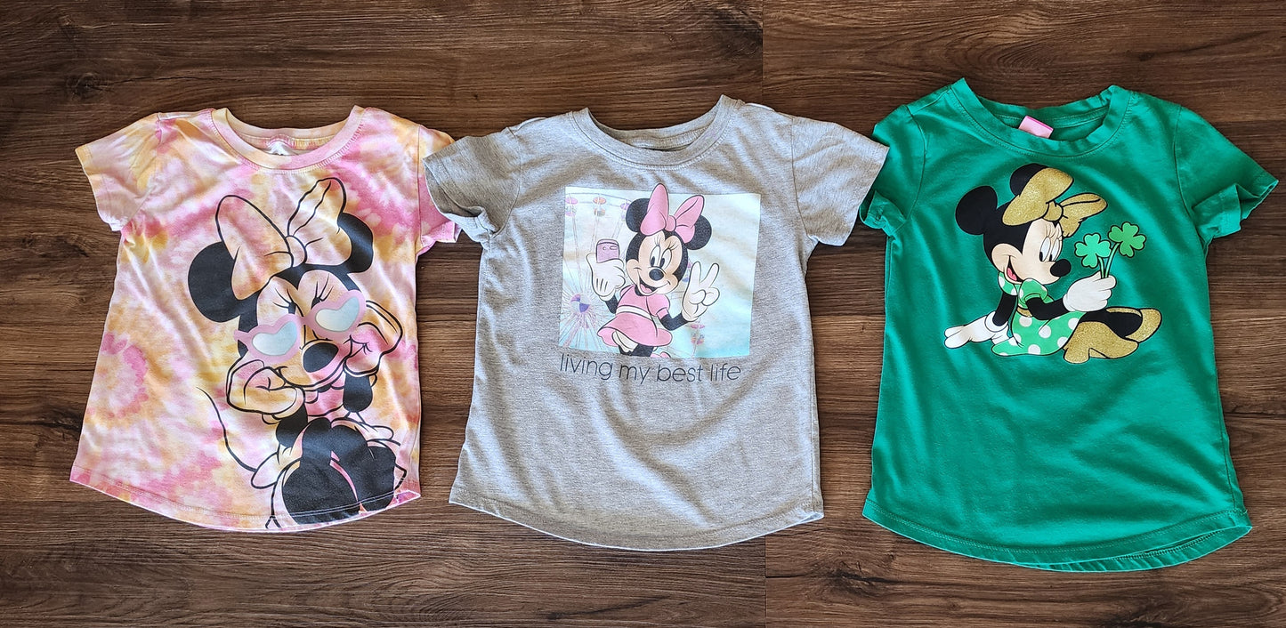 Disney Minnie mouse tshirt bundle girls 6/6x